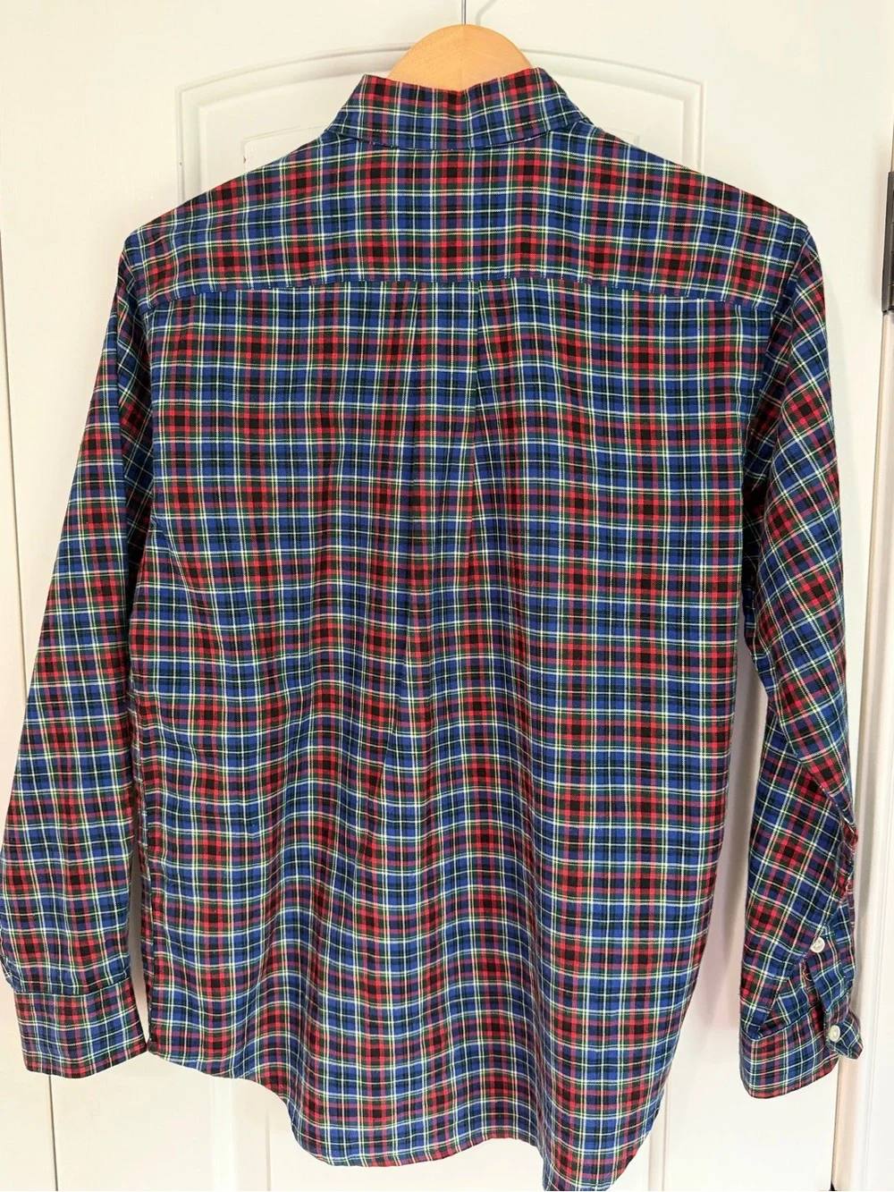 Ralph Lauren Plaid Button-Down Shirt in Navy, Red & Green Boys Large